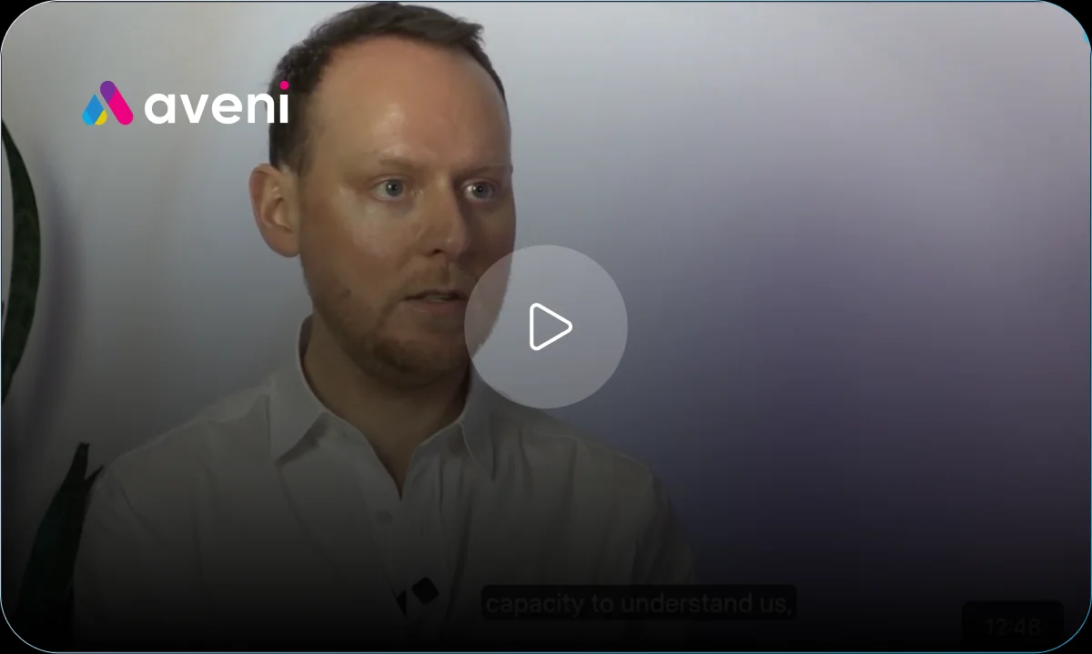 Aveni customer story film, still frame
