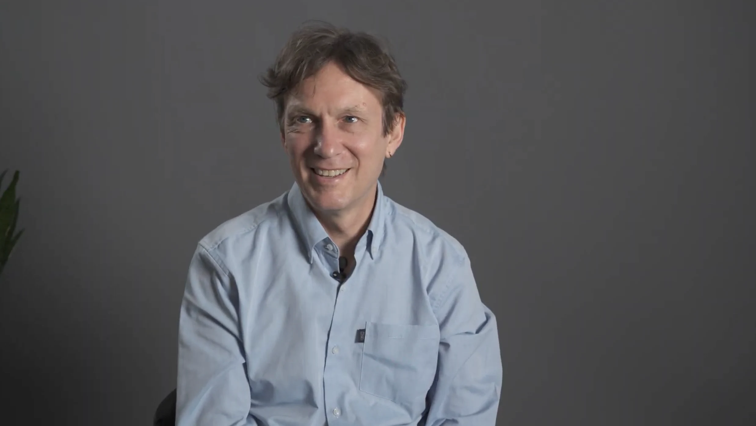 Dr Barry Haddow, Head of Aveni Labs, being interviewed on camera